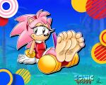  4_toes 5:4 amy_rose anthro biped feet feet_up female foot_fetish foot_focus sega skoufidios soles solo sonic_the_hedgehog_(series) toes 