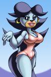  anthro breasts breezie_the_hedgehog chadrocco cleavage clothed clothing ear_piercing ear_ring eulipotyphlan female hair hedgehog lipstick long_hair looking_at_viewer makeup mammal one-piece_swimsuit piercing ring_piercing sega solo sonic_the_hedgehog_(series) swimwear 