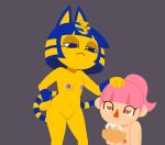  animal_crossing ankha_(animal_crossing) anthro areola blue_areola blue_eyes blue_hair blue_nipples bodily_fluids breasts cum cum_in_mouth cum_inside disembodied_penis domestic_cat duo egyptian_headdress ejaculation eyelashes felid feline felis fellatio female fur genital_fluids genitals grey_background hair hand_on_hip human lewdthealess male male/female mammal markings nintendo nipples nude oral penile penis pink_areola pink_eyes pink_hair pink_nipples ponytail pussy sex short_hair simple_background small_breasts striped_markings striped_tail stripes tail tail_markings tan_body tan_skin thick_thighs villager_(animal_crossing) wide_hips yellow_body yellow_fur 