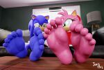  5_toes amy_rose anthro biped duo feet feet_up female foot_fetish foot_focus hi_res humanoid_feet jony1991 male male/female plantigrade sega soles sonic_the_hedgehog sonic_the_hedgehog_(series) toes 