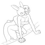  1:1 2019 5_fingers absurd_res ahegao anal anal_penetration anthro black_and_white duo embrace erection fingers half-closed_eyes hi_res hug kneeling lagomorph leporid looking_pleasured male male/male mammal monochrome narrowed_eyes nude open_mouth penetration rabbit rabbittakahashi swimming_pool tail tongue 
