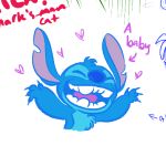  &lt;3 2023 4_fingers aliasing alien anthro blue_body blue_claws blue_fur blue_nose chest_tuft claws cropped directional_arrow disney english_text experiment_(lilo_and_stitch) eyes_closed finger_claws fingers flat_colors fur happy head_tuft lilo_and_stitch low_res notched_ear open_mouth open_smile rachel_ordway simple_background smile solo stitch_(lilo_and_stitch) text tuft white_background 