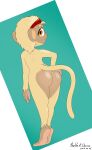  absurd_res anthro butt female haplorhine hi_res humanoid mammal monkey nude primate sewlde solo yang-mei_(sewlde) 