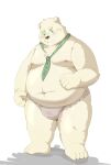  2023 anthro asian_clothing bear belly big_belly black_nose blush clothing east_asian_clothing fundoshi hi_res humanoid_hands japanese_clothing kemono male mammal moobs navel nipples overweight overweight_male polar_bear solo tengzai05 underwear ursine white_clothing white_fundoshi white_underwear 
