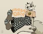  aardwolfz anthro canid clothing ear_piercing english_text feet foot_fetish foot_focus hi_res industrial_piercing mammal microsoft minecraft mojang piercing text tongue tongue_out xbox_game_studios 