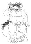  alcohol anothermeekone anthro asian_clothing beer belly beverage biceps bottomwear bottomwear_down clothed clothing dragon drunk east_asian_clothing eastern_dragon erection erection_under_clothing fundoshi genitals glass hi_res horn japanese_clothing male morenatsu pants pants_down partially_clothed pecs penis solo substance_intoxication tatsuki_(morenatsu) tenting tongue tongue_out topless underwear 