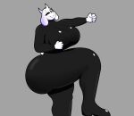  absurd_res big_breasts big_butt black_clothing bovid breasts butt caprine clothing female goat hi_res horn mammal rubber rubber_clothing rubber_suit simple_background solo thick_thighs toriel undertale_(series) vaprwavez white_body 