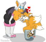  &lt;3 age_difference anthro bat bat_wings big_breasts breast_grab breast_squeeze breasts canid canine duo erection female fox hand_on_breast item_box larger_female makeup male male/female mammal membrane_(anatomy) membranous_wings miles_prower older_female rouge_the_bat sega size_difference sonic_the_hedgehog_(series) vexado wings younger_male 