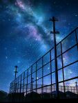  absurdres building fence highres house night night_sky no_humans original outdoors power_lines scenery sky sky_focus smile_(qd4nsvik) star_(sky) starry_sky urban utility_pole 