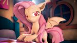  16:9 2023 3d_(artwork) 4k absurd_res bat_ears bat_pony bat_wings bed bedroom_eyes digital_media_(artwork) equid equine fangs female feral fetlocks fluffy fluffy_mane fluffy_tail flutterbat_(mlp) fluttershy_(mlp) friendship_is_magic fur furniture hair hasbro hi_res hooves horse looking_at_viewer mammal membrane_(anatomy) membranous_wings my_little_pony narrowed_eyes pony pupils red_eyes red_pupils seductive silkworm205 smile solo source_filmmaker tail teeth widescreen wings 