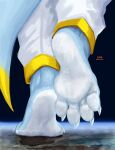  4_toes barefoot blue_body dragon earth feet feral foot_focus footprint hi_res macro male pawprint planet scalie solo solutionwcs space stomping toes 