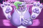  animatronic annoyed anthro anus blush breasts canid canine canis chest_tuft clothing colored_nails dialogue eyelashes eyeshadow facial_markings feet female five_nights_at_freddy&#039;s five_nights_at_freddy&#039;s:_security_breach genitals green_highlights green_nails hair head_markings hi_res highlights_(coloring) lazier_boi legwear lipstick lying machine makeup mammal markings mostly_nude nails narrowed_eyes navel navel_piercing on_back pattern_clothing pattern_legwear pawpads piercing purple_anus purple_body purple_clothing purple_eyeshadow purple_legwear purple_lipstick purple_nails purple_pussy pussy robot roxanne_wolf_(fnaf) scottgames small_breasts solo spread_pussy spreading steel_wool_studios striped_clothing striped_legwear stripes talking_to_viewer text thick_thighs tuft white_body white_hair wide_hips wolf yellow_eyes 