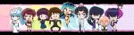  3boys 6+girls benten_(urusei_yatsura) cherry_(urusei_yatsura) kurama_(urusei_yatsura) looking_at_viewer lum mendou_shuutarou miyake_shinobu moroboshi_ataru multiple_boys multiple_girls octopus oyuki_(urusei_yatsura) sakura_(urusei_yatsura) urusei_yatsura wanta_(futoshi) 