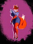  anthro big_breasts bigoldoinks breasts brown_hair business_attire canid canine curvy_figure female fox foxie_(foxie_group_pty_ltd) foxie_group_pty_ltd fur hair hourglass_figure mammal orange_body orange_fur solo thick_thighs wide_hips 