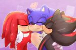  blush eyes_closed group kissing kissing_cheek knuckles_the_echidna male male/male onechan polyamory sega shadow_the_hedgehog sonic_the_hedgehog sonic_the_hedgehog_(series) trio 