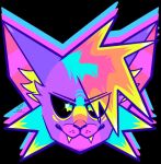  anthro artfight artforsale commissionsopen digital_media_(artwork) domestic_cat eyestrain felid feline felis freelance furry furryart furryfandom headshot_(disambiguation) hi_res invalid_tag kingstreasures mammal rainbow 