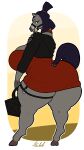  anthro bag big_breasts big_butt bimbo_lip bottomwear breast_bulge breasts butt butt_pose choker chorisa chubby_female clothed clothing curvy_figure digital_media_(artwork) equid equine eyebrows eyelashes female haibet hair harness hi_res hooves horse huge_breasts hybrid jacket jewelry lips lipstick looking_at_viewer looking_back makeup mammal minidress miniskirt mule necklace nipples overweight overweight_anthro piercing ponytail pose simple_background skirt slightly_chubby smile solo standing thick_lips thick_thighs topwear voluptuous voluptuous_female wide_hips 