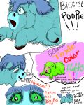  ambiguous_gender artist-kun baby_talk blue_body blue_eyes blue_fur blue_hair dialogue duo english_text female feral fluffy_pony fur green_body green_fur hair simple_background text white_background 