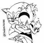  amy_rose anthro butt clothing dress duo embrace eulipotyphlan female gloves handwear hedgehog hug looking_back male male/female mammal sega sheila96716588 sonic_the_hedgehog sonic_the_hedgehog_(series) tongue tongue_out 