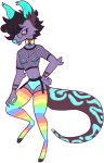  andromorph anthro bugbonic cj_(bugbonic) clothed clothing hybrid intersex legwear nipples reptile scalie solo stockings trans_(lore) trans_man_(lore) 