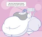  2019 anthro belly big_belly big_breasts big_butt breasts butt clothing deep_navel digital_media_(artwork) domestic_cat english_text eyewear felid feline felis female footwear ginny_(satsumalord) glasses hair hi_res huge_breasts huge_butt huge_thighs hyper hyper_belly hyper_butt hyper_thighs mammal morbidly_obese morbidly_obese_anthro morbidly_obese_female navel obese obese_anthro obese_female open_mouth overweight overweight_anthro overweight_female pizza_box sandals satsumalord sketch solo speech_bubble sweatpants text thick_thighs topwear toyger 