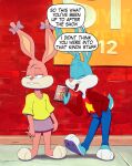  babs_bunny bear buster_bunny clothed clothing drockdraw female fully_clothed hi_res julie_bruin lagomorph leporid male male/female mammal media_case rabbit tiny_toon_adventures warner_brothers 