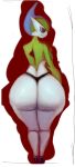  clothed clothing crossdressing gallade generation_4_pokemon girly humanoid male nintendo pokemon pokemon_(species) rear_view solo wide_hips 