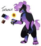  anthro biped canid canine chandelure claws erroremma female fusion generation_5_pokemon generation_7_pokemon hi_res lycanroc mammal midnight_lycanroc model_sheet nintendo pawpads pokemon pokemon_(species) pokemon_fusion solo taranee_(erroremma) 