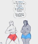  absurd_res bigcozyorca bulge clothed clothing dialogue duo english_text hi_res human male male/male mammal not_furry offscreen_character sketch slightly_chubby speech_bubble standing text underwear underwear_only 