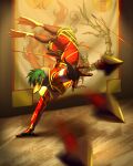  action_pose anas anatid anseriform anthro arrow_(weapon) avian balancing_on_one_hand banner battle beak bird bottomwear brown_body brown_feathers brown_hands brown_tail brown_tuft chinese_text clothed clothing concentration concoction_(artist) dabbling_duck dart digital_drawing_(artwork) digital_media_(artwork) duck eyebrow_piercing facial_piercing feathers fighting_pose focused full-length_portrait green_body green_feathers green_head hi_res lip_piercing lip_ring looking_aside male mallard military_uniform motion_blur multicolored_body multicolored_feathers neck_stripes orange_eyes pants piercing portrait pose ranged_weapon rear_view red_bottomwear red_clothing red_pants red_shirt red_suit red_topwear ring_piercing shadow shirt solo suit tail text throwing_object throwing_weapon topwear tuft uniform weapon yellow_beak yu_liang 