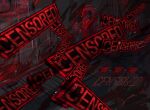  aoruuto blood blood_on_ground blood_on_wall censored_(lobotomy_corporation) character_name commentary_request distortion english_text hallway lobotomy_corporation monster no_humans project_moon 