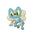  animal_focus blue_skin colored_skin commentary_request froakie frog lowres no_humans pokemon pokemon_(creature) simple_background towa_(clonea) webbed_hands white_background yellow_eyes 