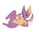 anthro bat big_breasts breasts dildo draw_me_like_one_of_your_french_girls eyeliner fangs female green_eyes hair hand_on_breast hi_res laylee makeup mammal masturbation membrane_(anatomy) membranous_wings meme nipples playtonic_games raised_leg red_nose sex_toy short_hair sif simple_background smile smiling_at_viewer solo teeth white_background wings yooka-laylee 