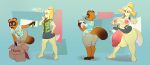  2023 animal_crossing anthro areola balls basic_sequence big_breasts bodily_fluids bottomwear breasts brown_body brown_fur butt canid canine canis clothed clothing digital_media_(artwork) domestic_dog duo facial_markings female fur genital_fluids genitals geometric_background growth hair head_markings humanoid_genitalia humanoid_penis isabelle_(animal_crossing) linear_sequence looking_back looking_down male mammal markings mask_(marking) multicolored_body nintendo nipples nude open_mouth penis potion raccoon_dog shih_tzu simple_background sjevi skirt tail tanuki thick_thighs tom_nook_(animal_crossing) topwear torn_clothing toy_dog transformation transformation_potion transformation_sequence wide_hips yellow_body yellow_fur 