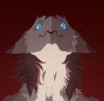  anthro blue_eyes ears_back ears_down glowing glowing_eyes hair headshot_portrait hi_res line_art long_hair looking_at_viewer neck_tuft pivoted_ears portrait sergal sidgi solo tuft 