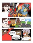  brown_eyes brown_hair clothed clothing colored comic dialogue eeveelution english_text fainted_pokemon female gender_transformation generation_2_pokemon generation_4_pokemon group hair hi_res human lucario male mammal mtf_transformation nintendo pokeball pokemon pokemon_(species) pokemon_battle pre-transformation species_transformation speech_bubble text transformation umbreon white_hair yellow_eyes zneazel 