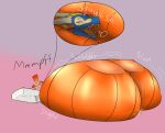  anthro big_breasts blush breast_expansion breasts dragon expansion female grey_background grey_horn horn huge_breasts hyper hyper_breasts ingeir_(ingeir_palar) ingeir_palar looking_pleasured nipples non-mammal_nipples open_mouth orange_nipples orange_tongue simple_background solo teeth tongue 