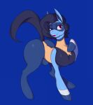  after_transformation breasts busty_feral equid equine featureless_breasts feral generation_4_pokemon hasbro horse koze_(rouwrf) lucario male_(lore) mammal my_little_pony nintendo null_bulge pokemon pokemon_(species) pony rouwrf rubber_creature synthetic transformed_clothing 
