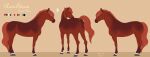  absurd_res ambiguous_gender blue_eyes brown_body brown_ears color_swatch equid equine female_(lore) feral grey_hooves hi_res hooves horse huskii-s mammal mane mouth_closed narrowed_eyes quadruped rainstorm_(marefurryfan) red_body red_mane red_tail signature solo tail 