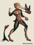  anthro goo_transformation hi_res human humanoid male male/male mammal reckless_rocket solo symbiote transformation 