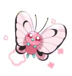  1other animal_focus butterfree commentary highres looking_at_viewer no_humans pink_wings pokemon pokemon_(creature) red_eyes saki_pokeoekaki simple_background solo symbol-only_commentary white_background wings 