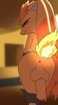  absurd_res anthro anus arm_wraps backsack balls big_ears big_penis blitzen_(lopunny) butt butt_focus coreboot dojo ear_tuft eyebrows fire flaming_tail foreskin foreskin_sheath fusion generation_4_pokemon genitals hand_on_leg hand_on_thigh hi_res infernape kpvt leg_wraps looking_at_viewer lopunny male narrowed_eyes nintendo penis penis_tip pokemon pokemon_(species) pokemon_fusion red_eyes scrunchy_face solo tail thick_eyebrows tuft wraps 