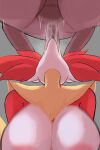  absurd_res anthro areola balls big_breasts breasts delphox duo erection fellatio female generation_6_pokemon genitals hanging_breasts hi_res huge_breasts human interspecies low-angle_view male male/female mammal motion_blur motion_lines nintendo nojaaaaaaaarori oral oral_penetration penetration penile penis pink_areola pokemon pokemon_(species) pokephilia sex simple_background tongue tongue_on_penis worm&#039;s-eye_view 