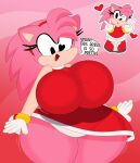  2023 3barts absurd_res accessory alternate_costume amy_rose anthro big_breasts black_pupils bouncing_breasts breast_jiggle breasts classic_amy_rose classic_sonic_(universe) clothing curvaceous curvy_figure dialogue digital_drawing_(artwork) digital_media_(artwork) dress english_text eulipotyphlan eyelashes female fingers fur gloves hair hair_accessory hairband handwear hedgehog hi_res hourglass_figure huge_breasts jiggling mammal motion_lines multicolored_body multicolored_fur open_mouth panties panty_shot pink_body pink_fur pink_hair pupils sega simple_background small_waist smile solo sonic_the_hedgehog_(series) tan_body tan_fur text thick_thighs thigh_jiggle tongue two_tone_body two_tone_fur underwear voluptuous white_clothing white_panties white_underwear wide_hips 