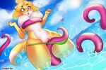  animal_crossing anthro canid canine canis domestic_dog female hi_res isabelle_(animal_crossing) mammal nintendo noppe-bo sea solo tentacles water 