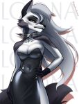 anthro canid canine canis collar female helluva_boss hi_res latex loona_(helluva_boss) mammal pistachiohorror solo wolf 