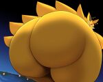  &lt;3 2023 5:4 absurd_res anthro anthrofied atmosphere atmospheric atmospheric_perspective big_butt blush butt digital_media_(artwork) eeveelution eyes_closed female fur generation_1_pokemon hi_res huge_butt hyper hyper_butt jolteon kify macro nintendo planet planet_dwarfing pokemon pokemon_(species) solo space terra_macro thick_thighs wide_hips yellow_body yellow_fur 