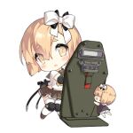  2girls :d armor_fairy_(girls&#039;_frontline) black_bag black_bow blonde_hair blush blush_stickers bow brown_dress brown_footwear brown_sailor_collar brown_skirt chibi dress elbow_pads eyes_visible_through_hair fairy_(girls&#039;_frontline) girls&#039;_frontline hair_between_eyes hair_bow hair_over_eyes holding holding_shield knee_pads looking_at_viewer multiple_girls official_art open_mouth pouch sailor_collar saru shield shirt short_hair short_sleeves simple_background skirt slit_pupils smile standing suspender_skirt suspenders thighhighs third-party_source transparent_background two-tone_bow white_bow white_shirt white_thighhighs yellow_eyes 