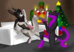  2015 animal_genitalia animal_penis anthro antlers awkward_smile black_body black_fur black_hair black_nose canid canine canine_genitalia canine_penis canis cervine christmas christmas_decorations christmas_stocking christmas_tree deer duo erection eyes_closed fireplace foot_fetish foot_lick foot_play full_pad fur furniture gem-wolf genitals grey_body grey_fur hair hand_behind_head holidays horn inside licking living_room male male/male mammal neck_tuft nightshade_w0lf nude nude_anthro nude_male paws penis plant purple_body purple_fur purple_nose ra&#039;deer raised_leg smile sofa tongue tongue_out tree tuft wolf 