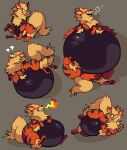  absurd_res ambiguous_gender arcanine belly big_belly black_body black_fur breath_powers elemental_manipulation fangs feral fire fire_breathing fire_manipulation fur generation_1_pokemon hi_res hyper hyper_belly inflation nintendo open_mouth pokemon pokemon_(species) pukupukudragon red_body red_fur sharp_teeth smile solo striped_body striped_fur stripes tail teeth yellow_body yellow_fur 